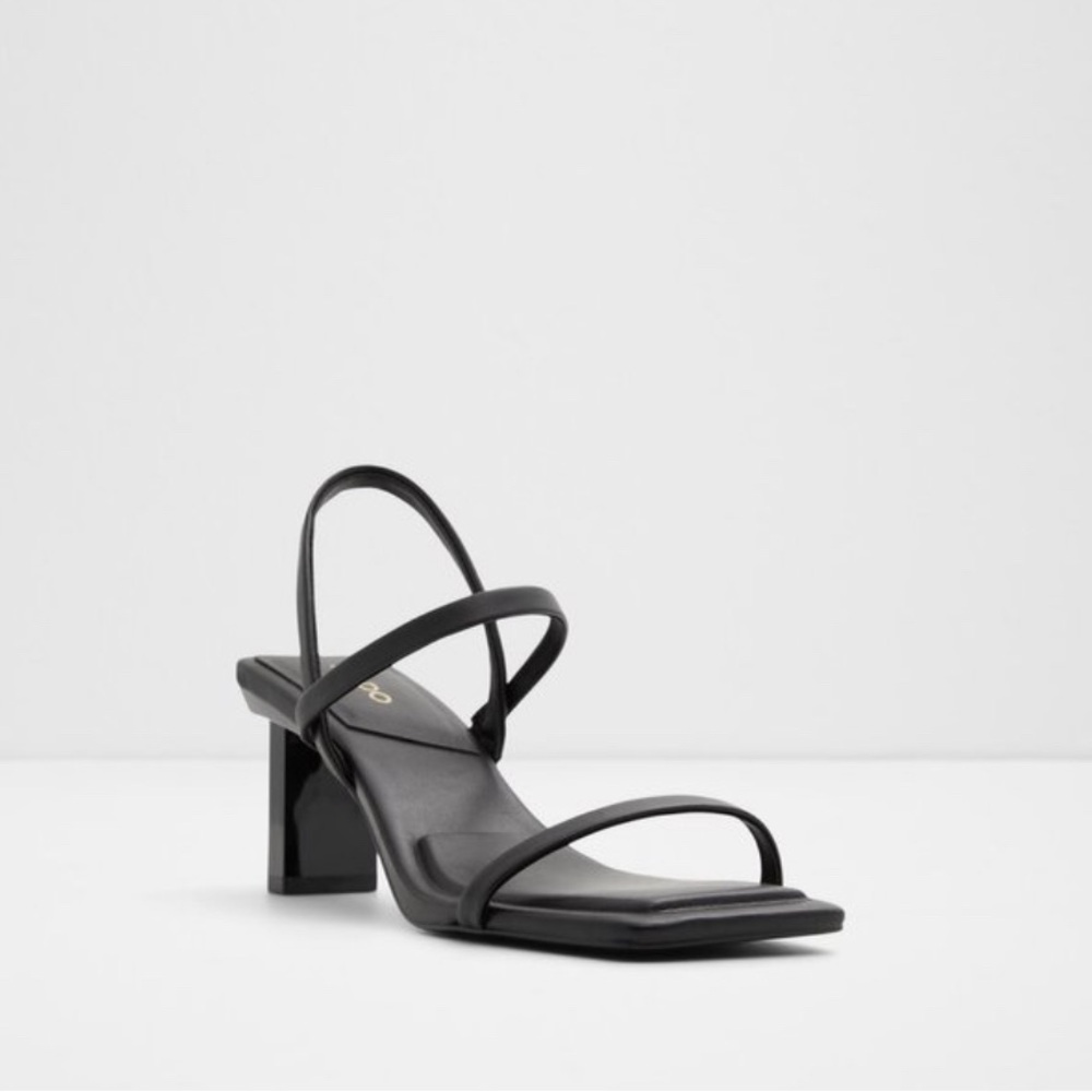 Aldo Black Lokurr sandal heels
